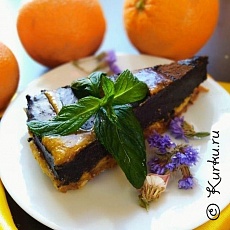 Торт шоколадно-апельсиновый raw целиком